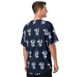 Made For Kings KING OF NEW YORK — Baseball Jersey Navy & White baseball jersey – back view