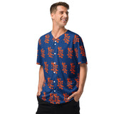 Made For Kings KING OF NEW YORK — Baseball Jersey Royal Blue & Orange baseball jersey – front view (variant 2)