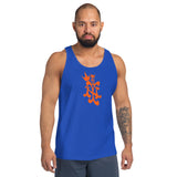 Made For Kings KING OF NEW YORK — Unisex Tank Top Royal Blue & Orange tank top – True Royal, front view