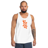 Made For Kings KING OF NEW YORK — Unisex Tank Top Royal Blue & Orange tank top – White, front view