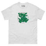 Made For Kings Graff Logo (White and Green Colorway) graphic t-shirt – Ash, front view