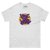 Made For Kings Graff Logo (Yellow and Purple Colorway) graphic t-shirt – Ash, front view