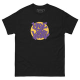 Made For Kings Graff Logo (Yellow and Purple Colorway) graphic t-shirt – Black, front view