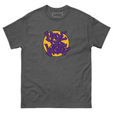 Made For Kings Graff Logo (Yellow and Purple Colorway) graphic t-shirt – Dark Heather, front view