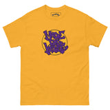 Made For Kings Graff Logo (Yellow and Purple Colorway) graphic t-shirt – Gold, front view