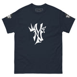 Made For Kings KING OF NEW YORK — Unisex Tee Navy & White – Navy, front view