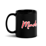 Made For Kings Script Logo Black Glossy Mug