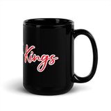 Made For Kings Script Logo Black Glossy Mug