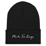 Made For Kings Cuffed Beanie – Black, front view