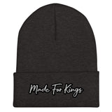 Made For Kings Cuffed Beanie – Dark Grey, front view