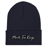 Made For Kings Cuffed Beanie – Navy, front view