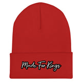 Made For Kings Cuffed Beanie – Red, front view