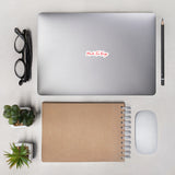 Made For Kings Script Logo (White and Red) Sticker