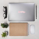 Made For Kings Script Logo (White and Red) Sticker