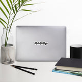 Made For Kings Script Logo (Black and White) Sticker