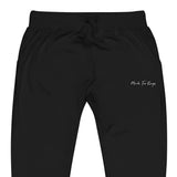 Made For Kings Embroidered Unisex fleece sweatpants – close-up detail
