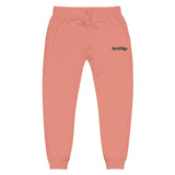 Made For Kings Embroidered Unisex fleece sweatpants – Dusty Rose, front view