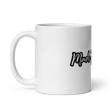Made For Kings Script Logo White glossy mug