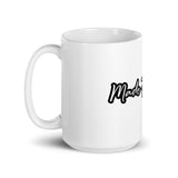 Made For Kings Script Logo White glossy mug